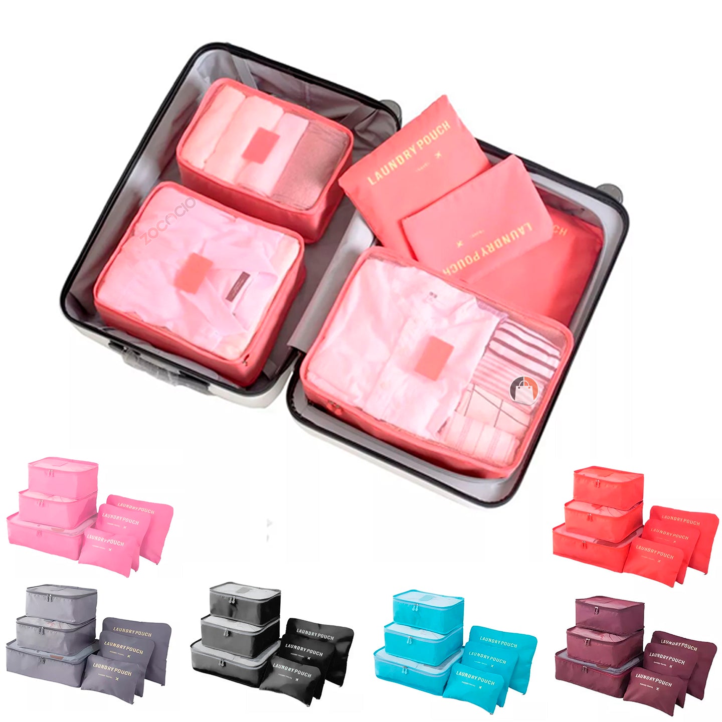 Kit Organizador Maleta Para Viaje 6 Pcs